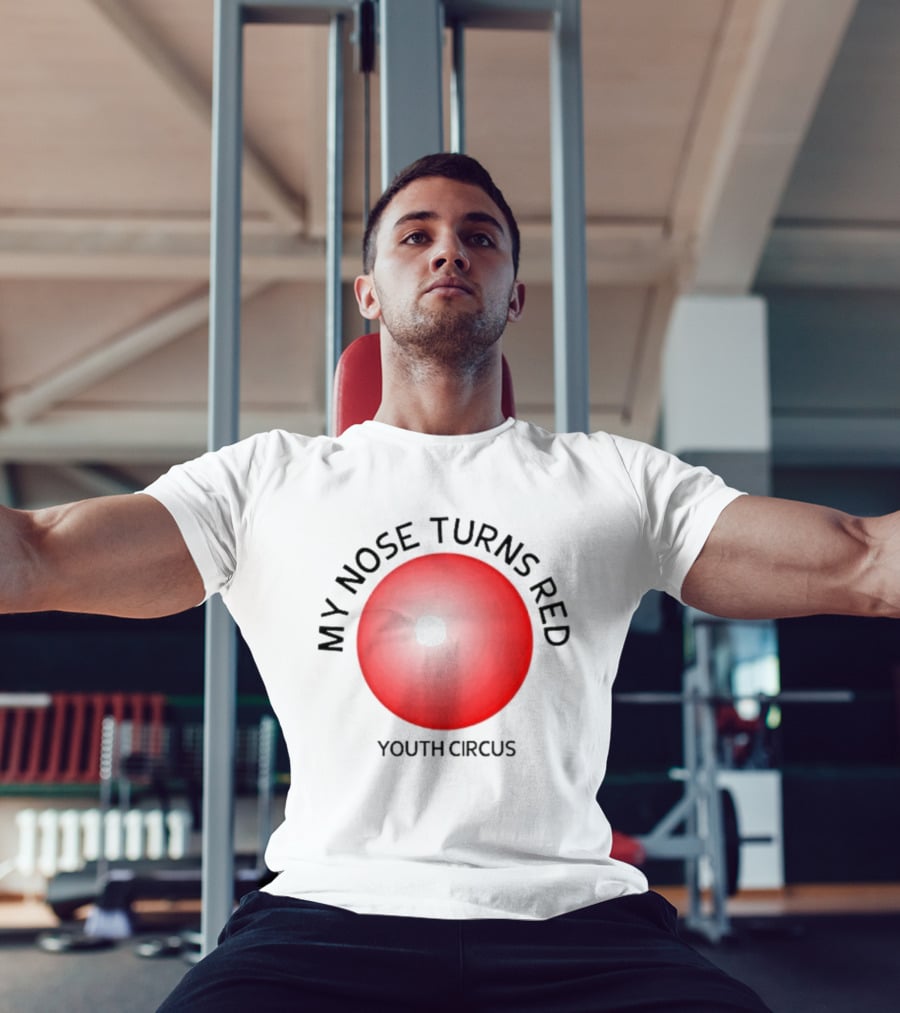 My Nose Turns Red Youth Circus Vibrant Red Nose T-Shirt