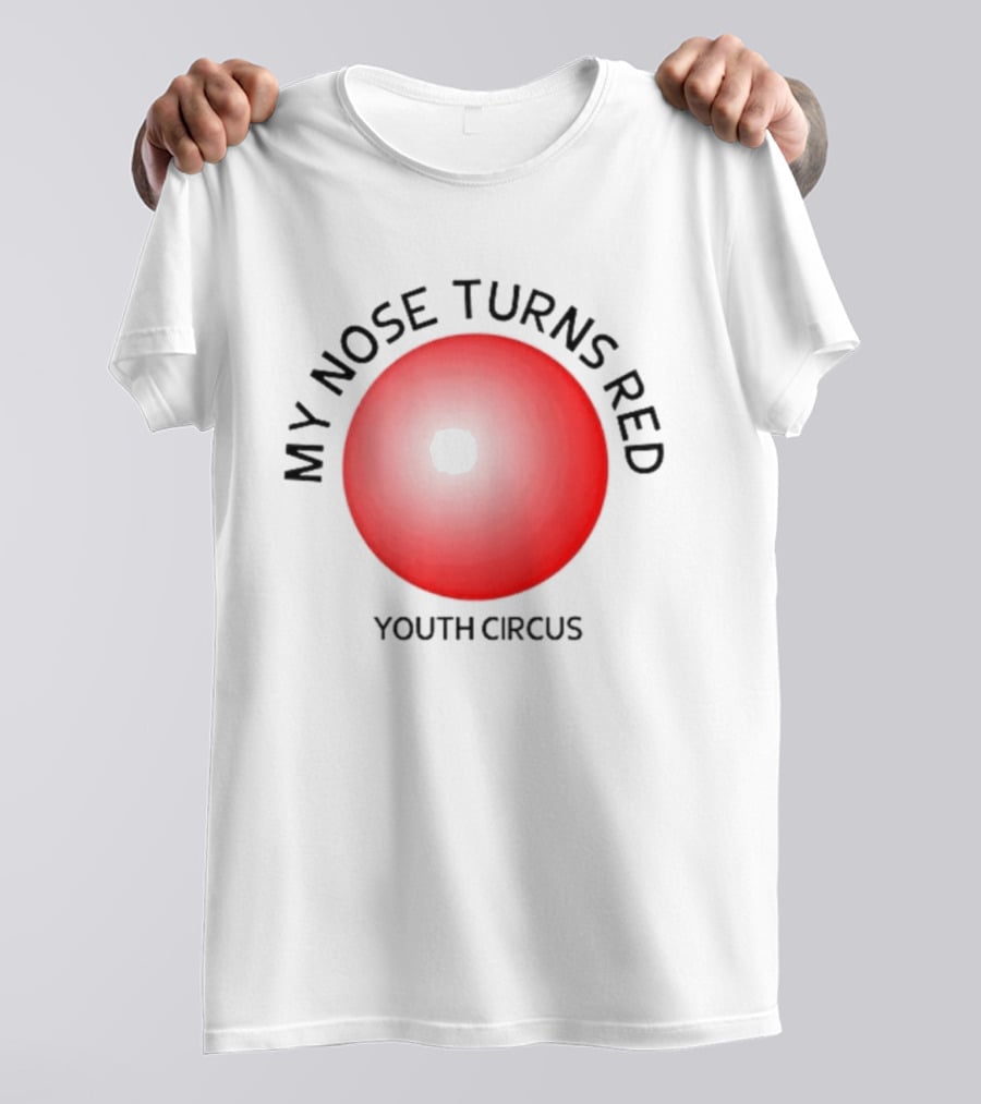 My Nose Turns Red Youth Circus Vibrant Red Nose T-Shirt