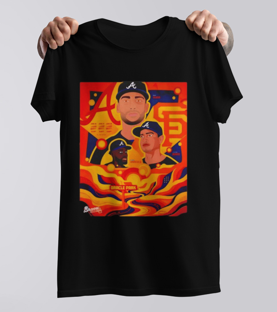Atlanta Braves Vs. Giants Oracle Park Series Olson Dubon Harris II T-Shirt