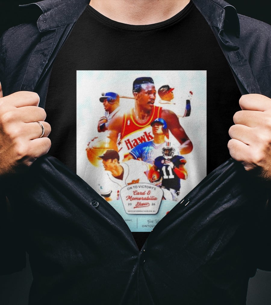 On To Victory Card And Memorabilia Show August 22 23 2026 Dominique Wilkins Dale Murphy T-Shirt
