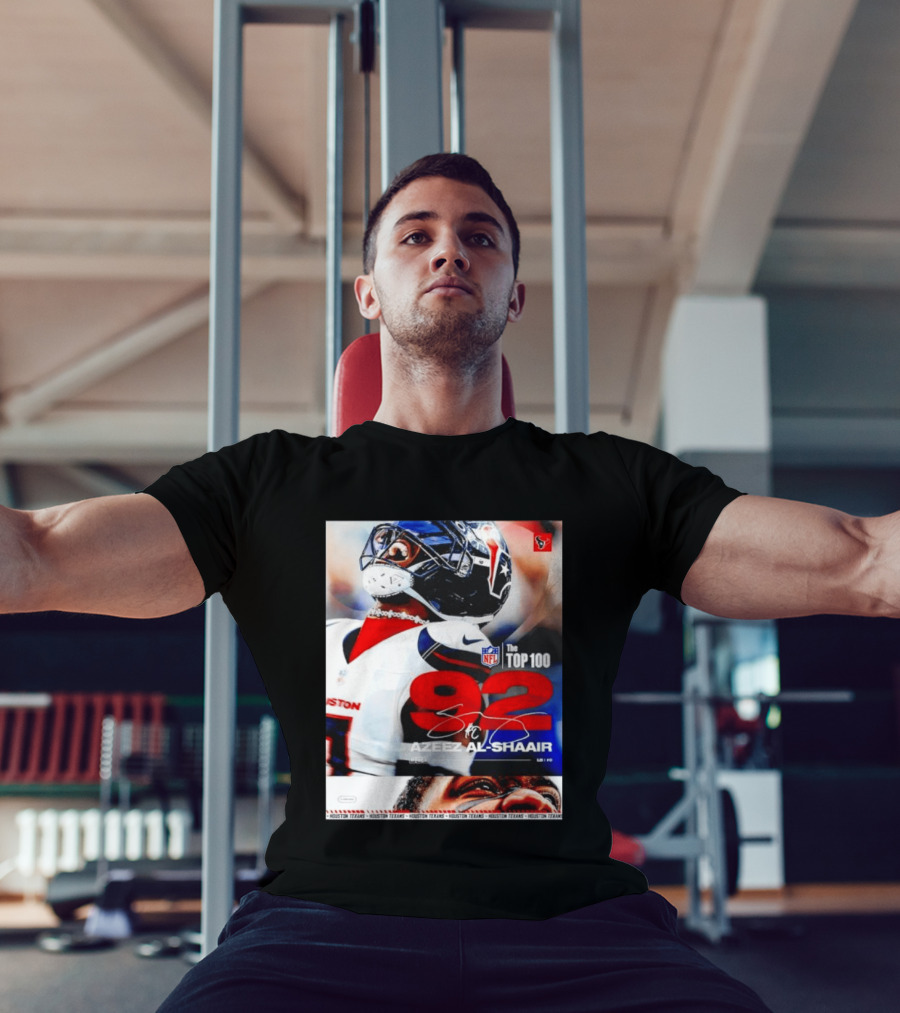 Houston Texans Azeez Al Shaair 92 NFL Top 100 Linebacker T-Shirt