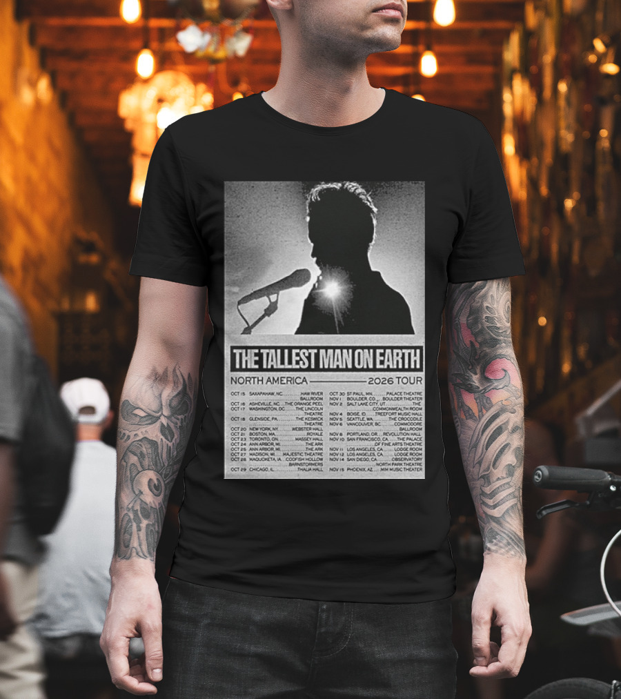 The Tallest Man On Earth North America 2026 Tour Dates T-Shirt