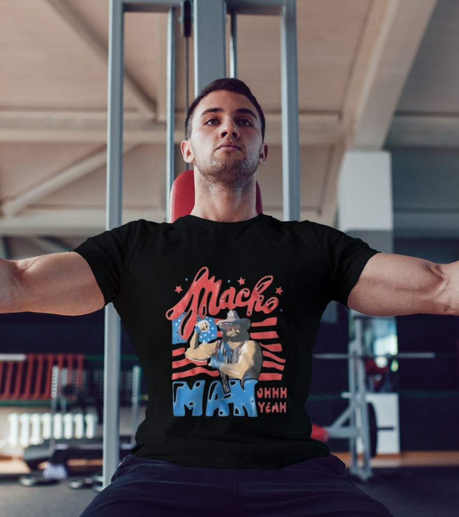 Macho Man Randy Savage American Flag Ohhh Yeah Independence Day T-Shirt