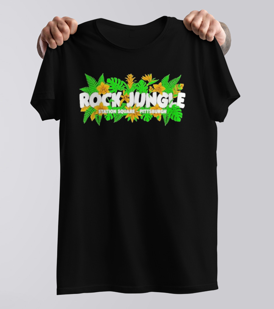 Rock Jungle Station Square Pittsburgh Tropical Foliage T-Shirt