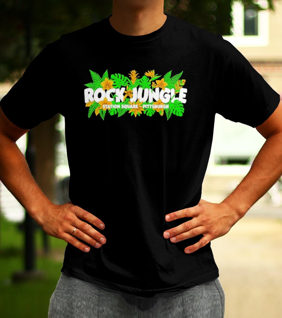 Rock Jungle Station Square Pittsburgh Tropical Foliage T-Shirt