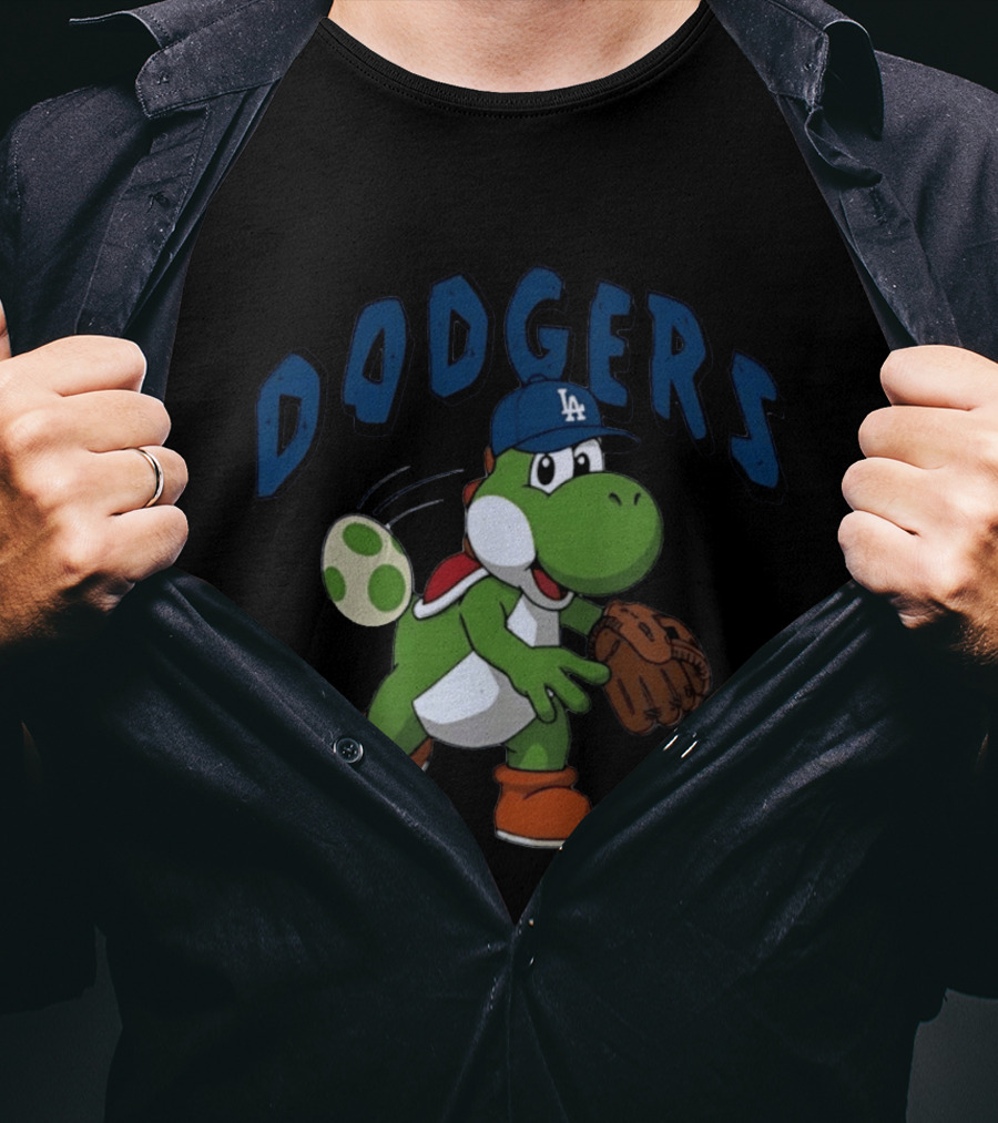 Dodgers Yoshi Throwing Egg Los Angeles California Secret Club T-Shirt