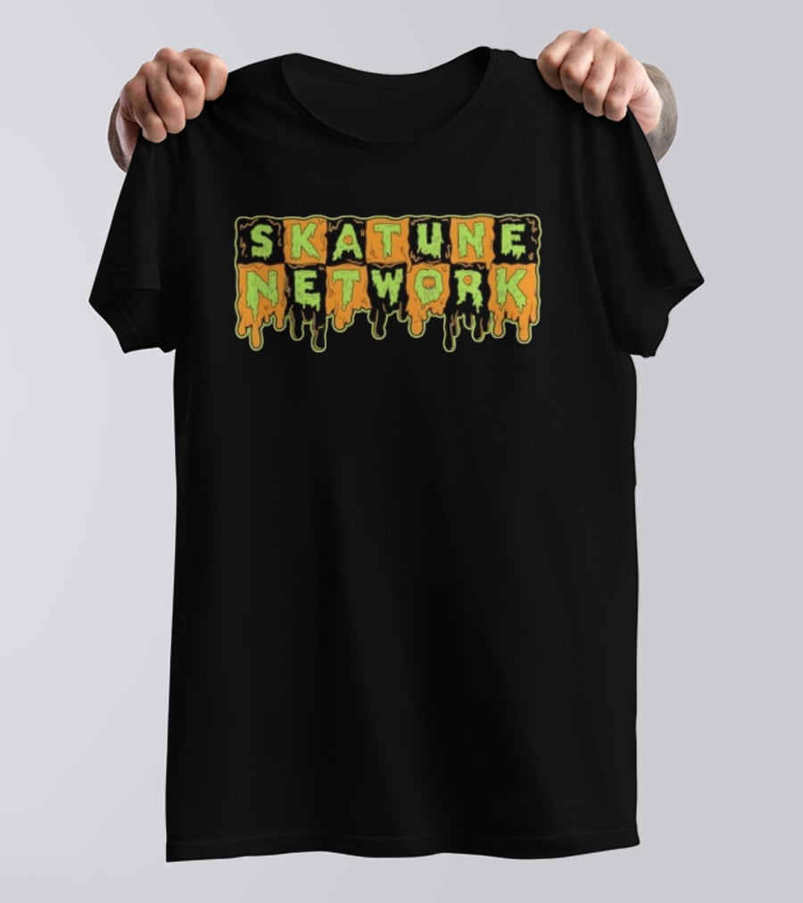Skatune Network Horror Dripping Gooey Text Halloween T-Shirt