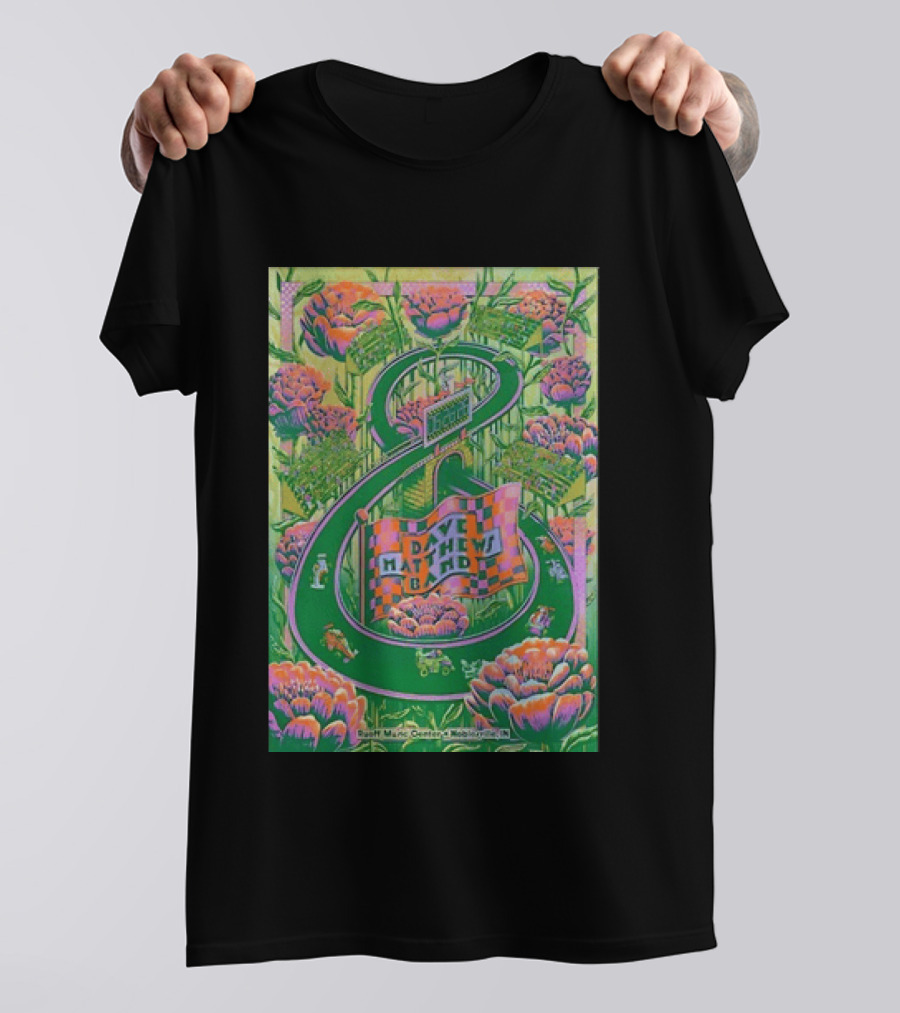 Dave Matthews Band Jun 26th 2026 Ruoff Music Center Noblesville IN Vibrant With Floral And Racing T-Shirt