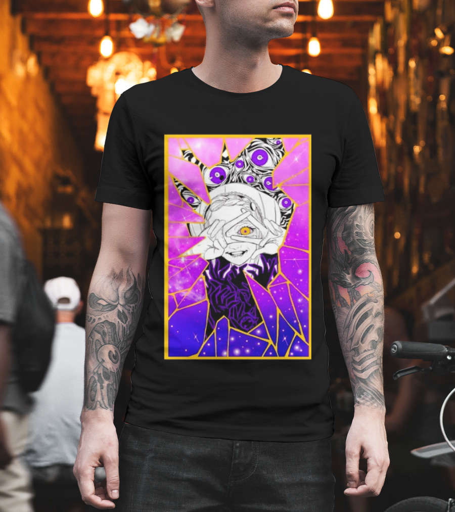 Makima Chainsaw Man Stained Glass Cosmic Galaxy Eyes T-Shirt