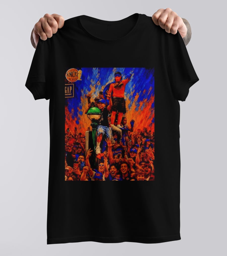 Knicks Fans Celebration New York Subway Graffiti Mexico NBA T-Shirt