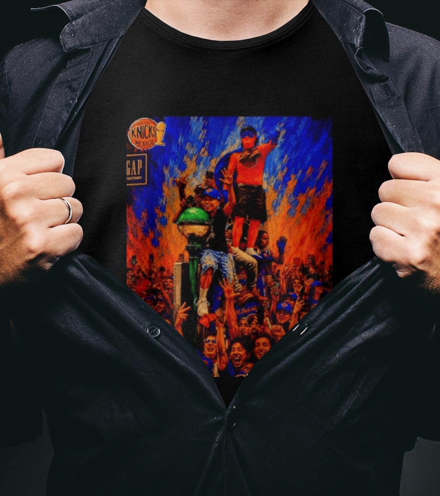 Knicks Fans Celebration New York Subway Graffiti Mexico NBA T-Shirt