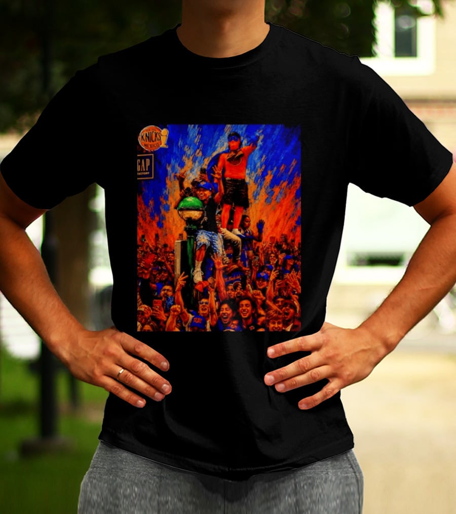 Knicks Fans Celebration New York Subway Graffiti Mexico NBA T-Shirt