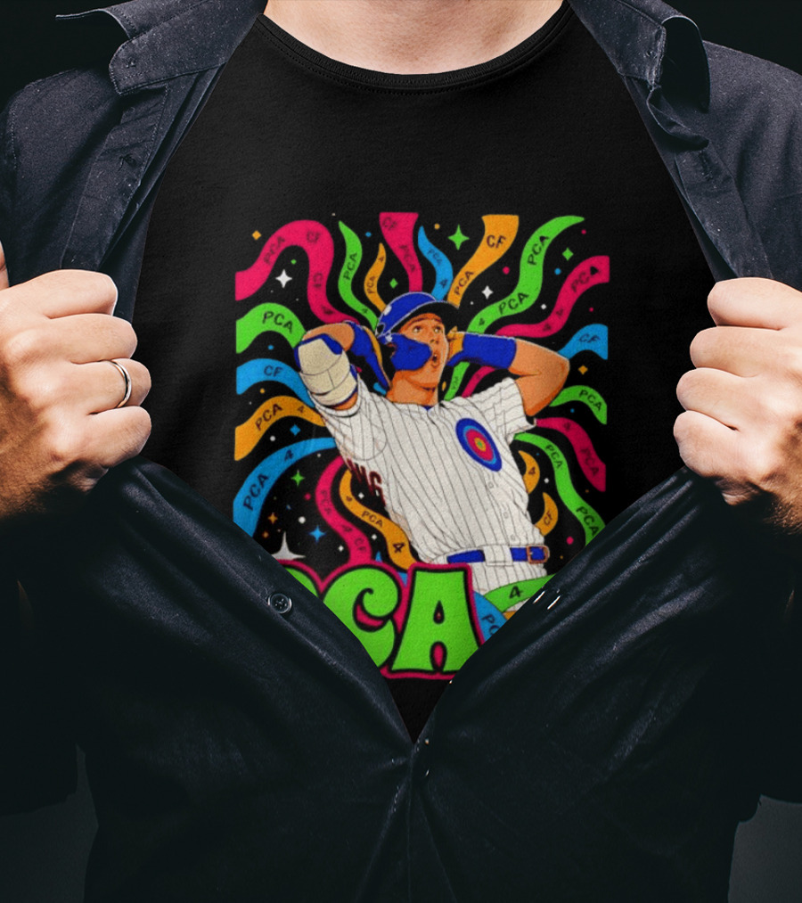 PCA Baseball Player Vibe Retro Style With Cosmic T-Shirt