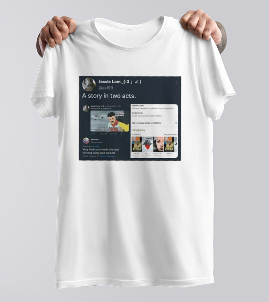 Jessie Lam A Story In Two Acts Tweet Comic Art Reference T-Shirt