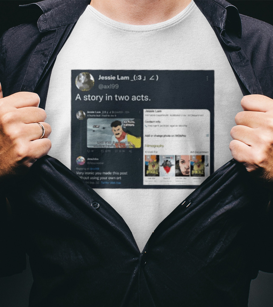 Jessie Lam A Story In Two Acts Tweet Comic Art Reference T-Shirt