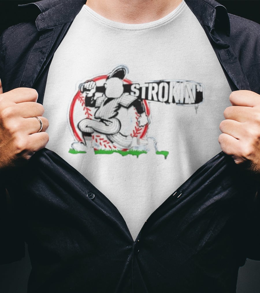 Baseball Player Strokin' Batter MLB Sport Team T-Shirt