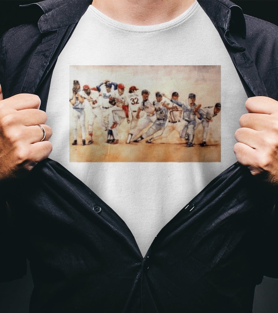 Carlton 32 Philadelphia Baseball Legend MLB Players Painting T-Shirt