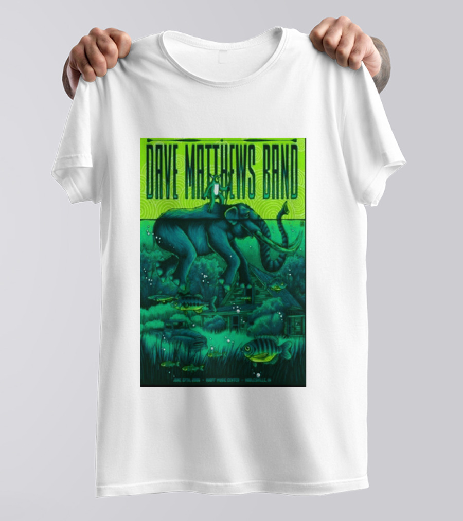 Dave Matthews Band Noblesville IN June 27 2026 Frog Elephant Lillypad Dreamscape T-Shirt