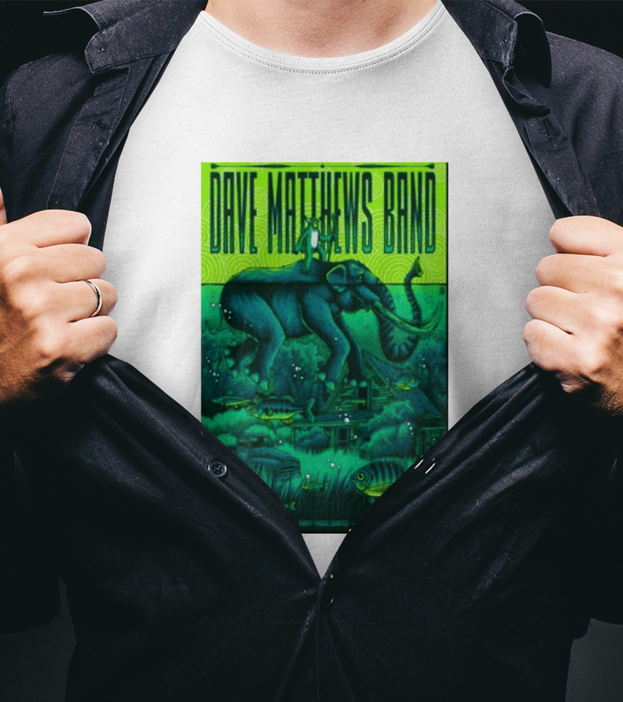Dave Matthews Band Noblesville IN June 27 2026 Frog Elephant Lillypad Dreamscape T-Shirt