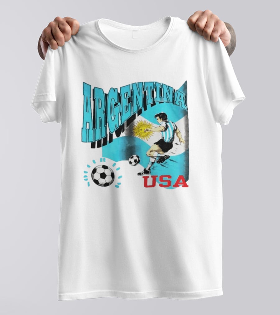 Argentina National Football Maradona Sun Of May USA Soccer T-Shirt
