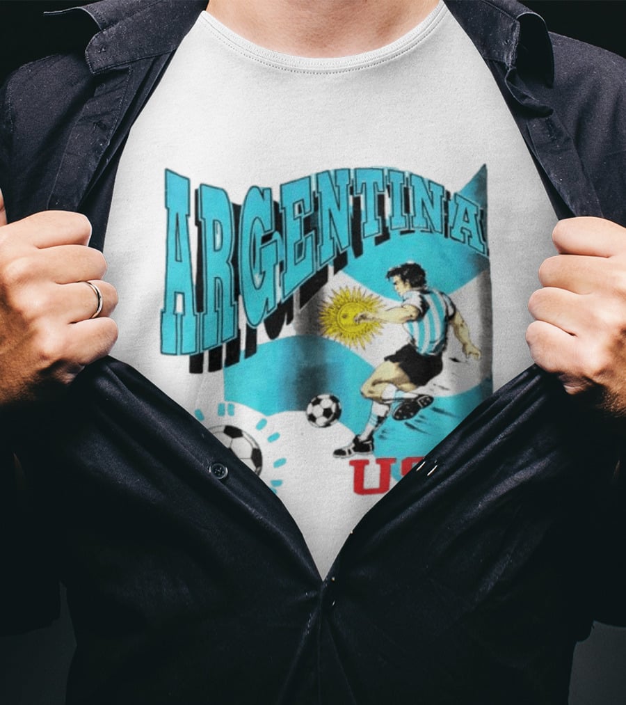 Argentina National Football Maradona Sun Of May USA Soccer T-Shirt