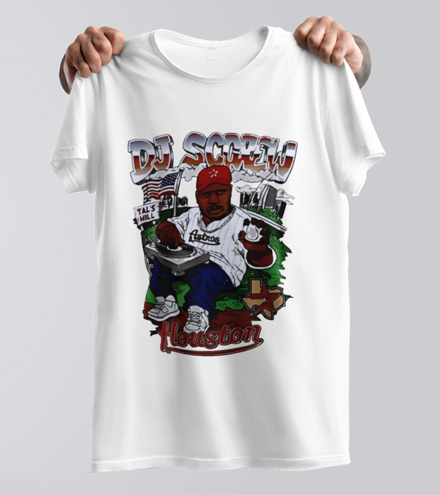 DJ Screw Houston Astros Tal's Hill Baseball DJing T-Shirt