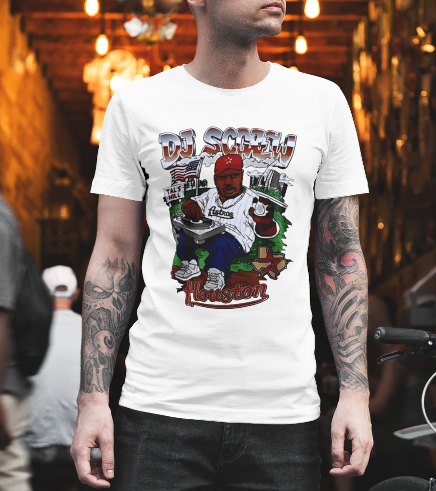 DJ Screw Houston Astros Tal's Hill Baseball DJing T-Shirt