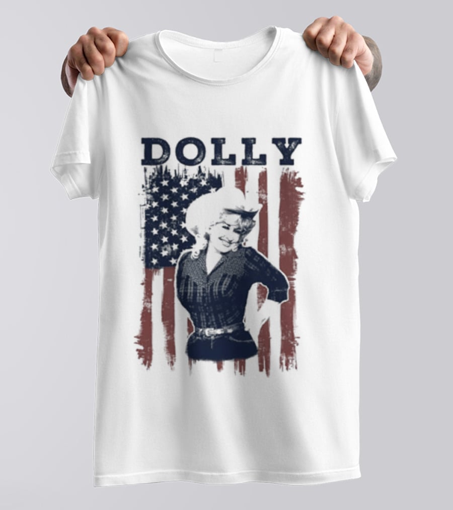 Dolly Parton American Flag Patriotic T-Shirt