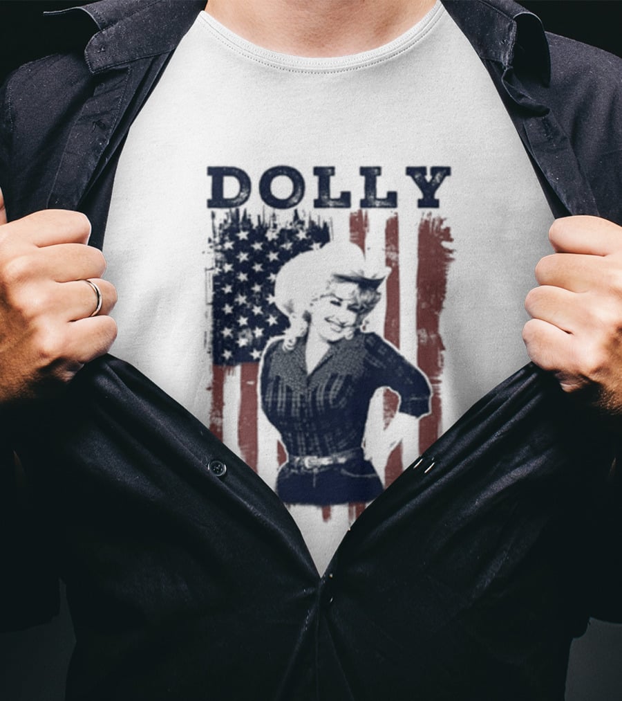 Dolly Parton American Flag Patriotic T-Shirt