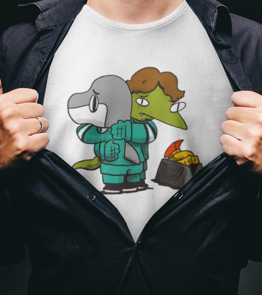 Macklin Celebrini San Jose Sharks NHL Hugging Hockey Characters T-Shirt