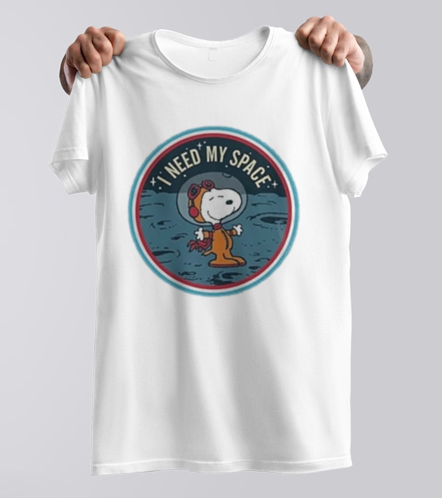 Peanuts Snoopy Astronaut I Need My Space Moon Exploration T-Shirt