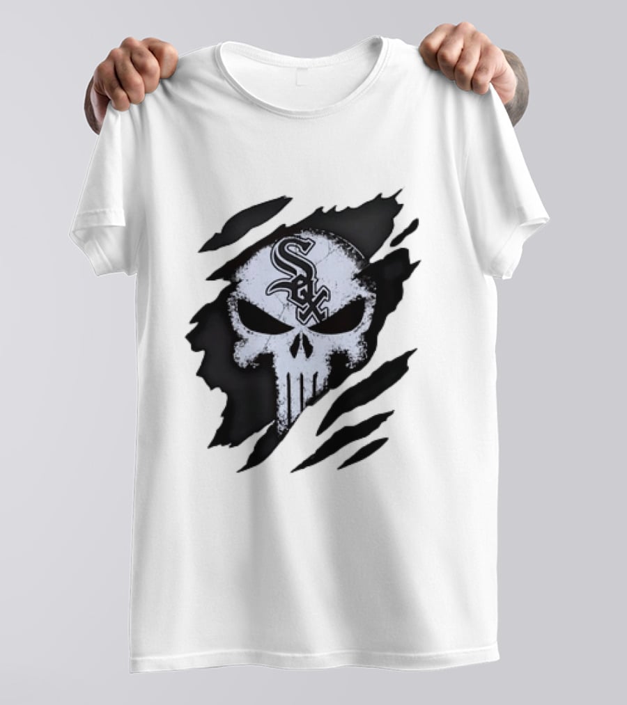 Chicago White Sox Punisher Skull Mashup T-Shirt