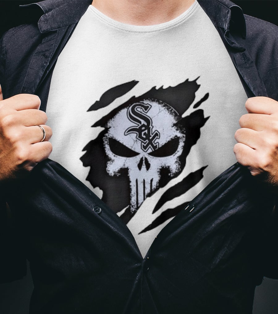Chicago White Sox Punisher Skull Mashup T-Shirt