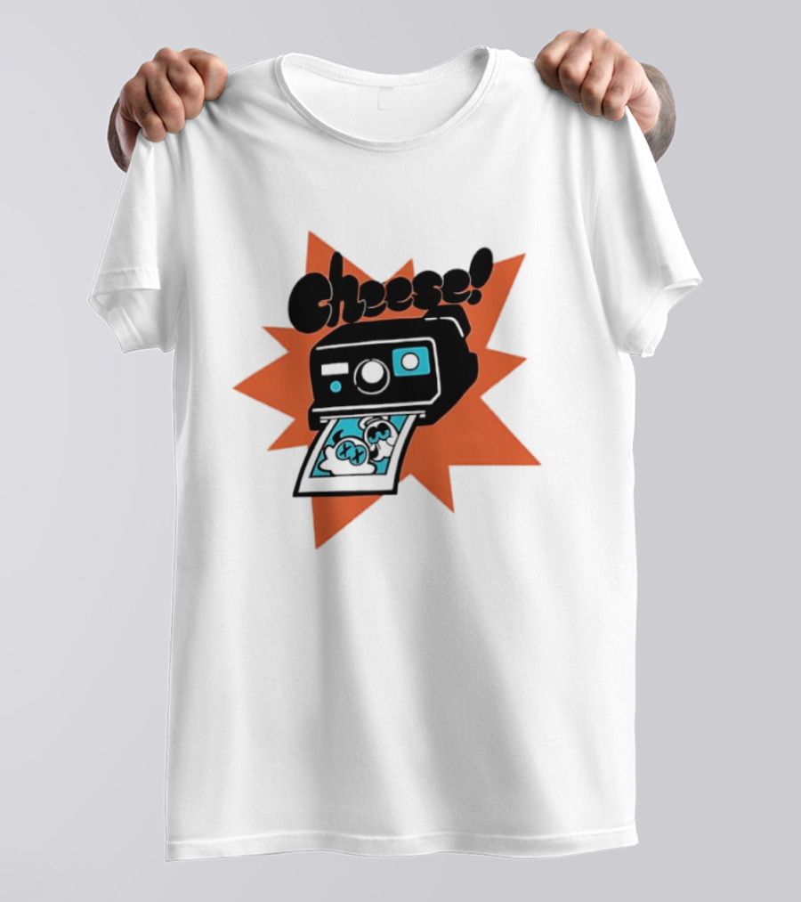 Skid And Pump Cheese Polaroid Spooky Month Camera T-Shirt