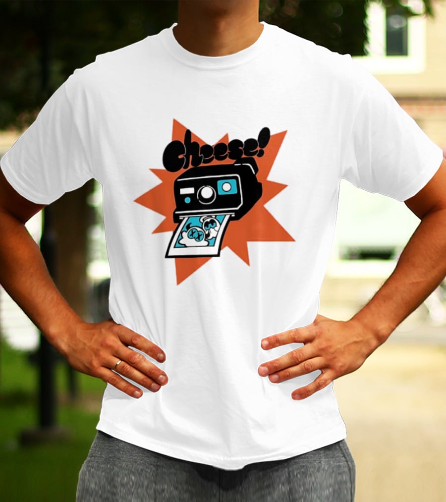 Skid And Pump Cheese Polaroid Spooky Month Camera T-Shirt
