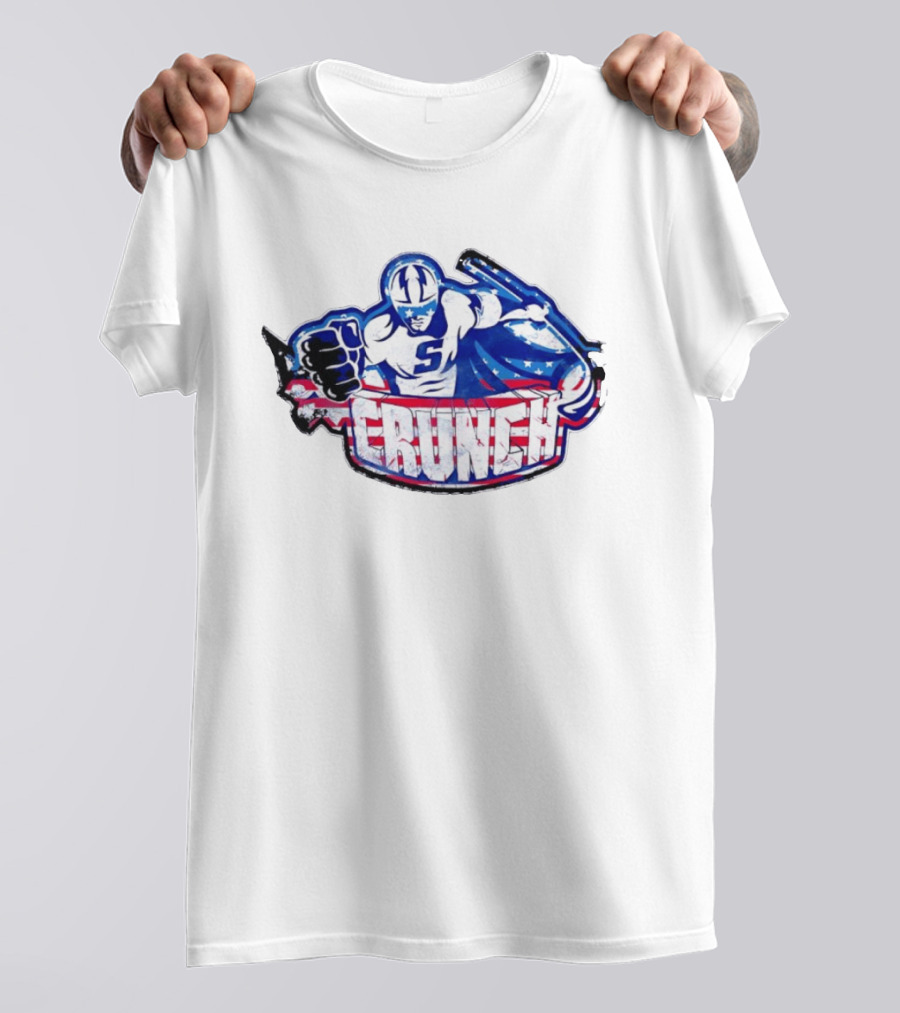 Syracuse Crunch Superhero Logo Stars And Stripes T-Shirt