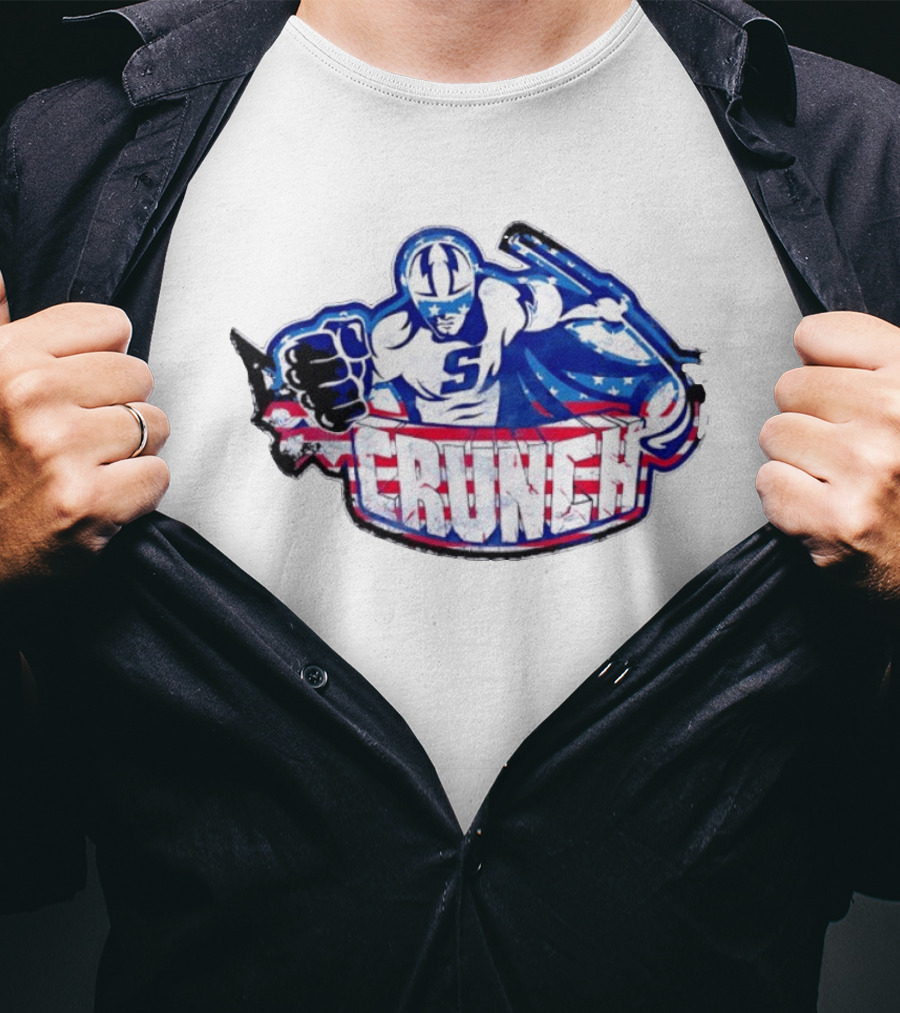 Syracuse Crunch Superhero Logo Stars And Stripes T-Shirt