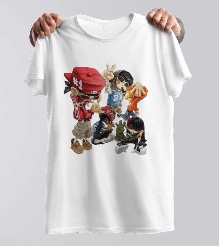 #1 Two Five Hip Hop Street Culture Characters Fashion T-Shirt