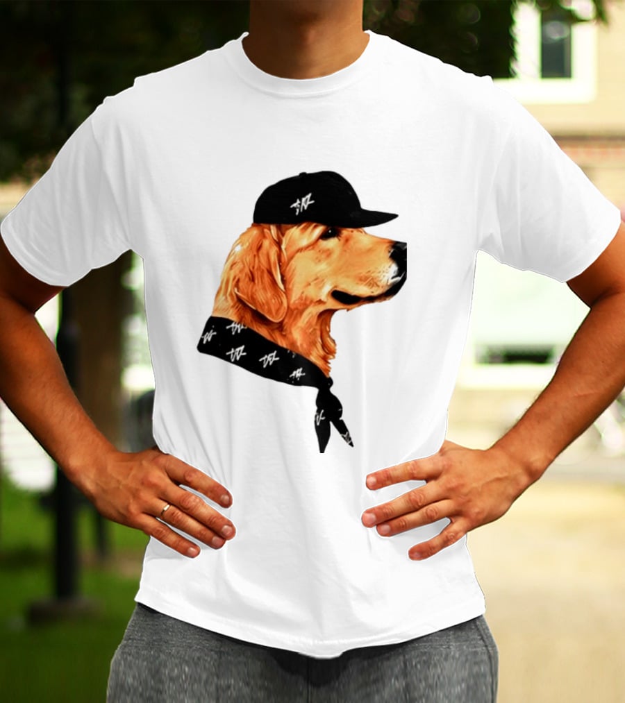 Ashton Kutcher Good Boy Dog Cap Bandana T-Shirt