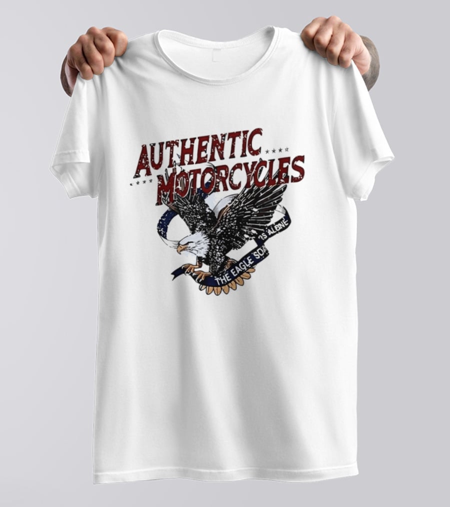 Authentic Motorcycles The Eagle Soars Alone T-Shirt