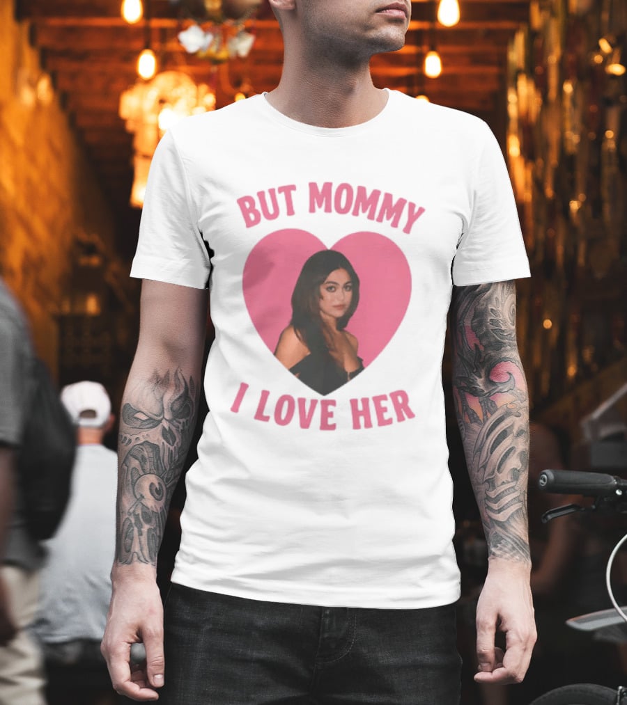 But Mommy I Love Her Pink Heart Design With Mika Abdalla Image T-Shirt