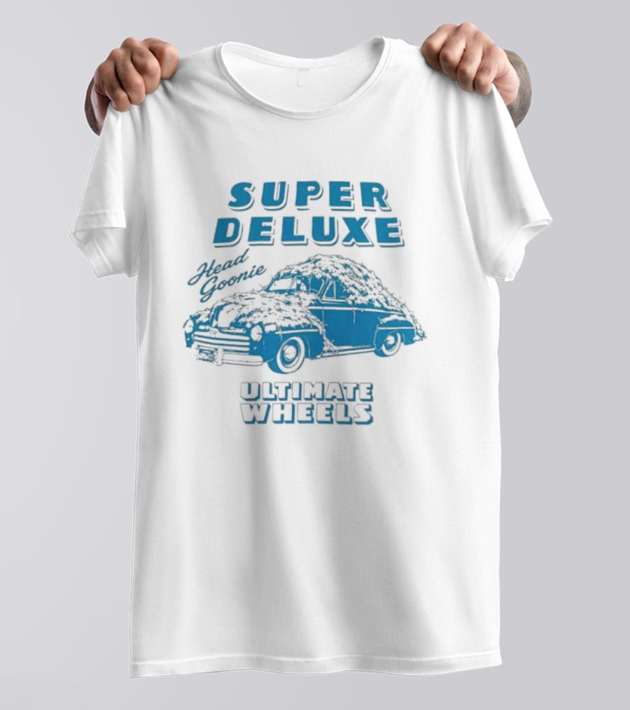 Super Deluxe Head Goonie Ultimate Wheels The Goonies 1985 Cult Movie Classic With Car T-Shirt