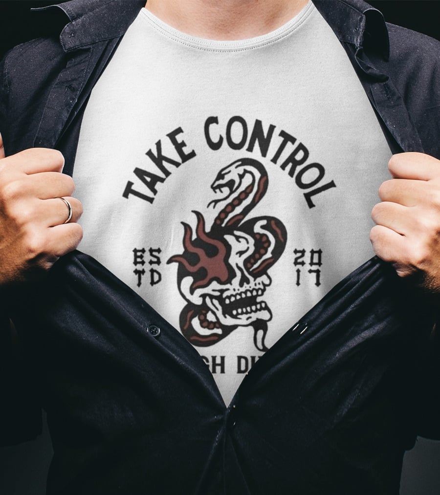 Take Control High Dive Snake Design EST 2017 T-Shirt