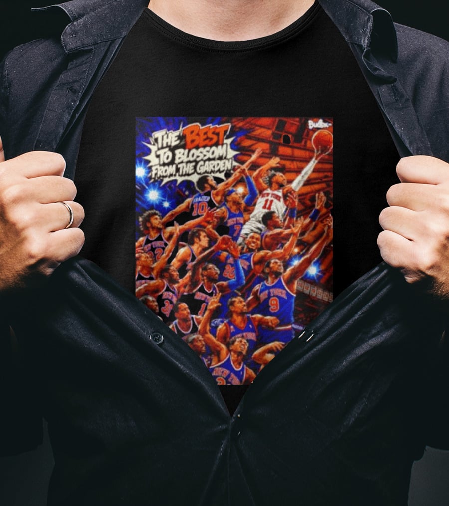 New York Knicks The Best To Blossom From The Garden Walt Frazier Carmelo Anthony Jalen Brunson T-Shirt