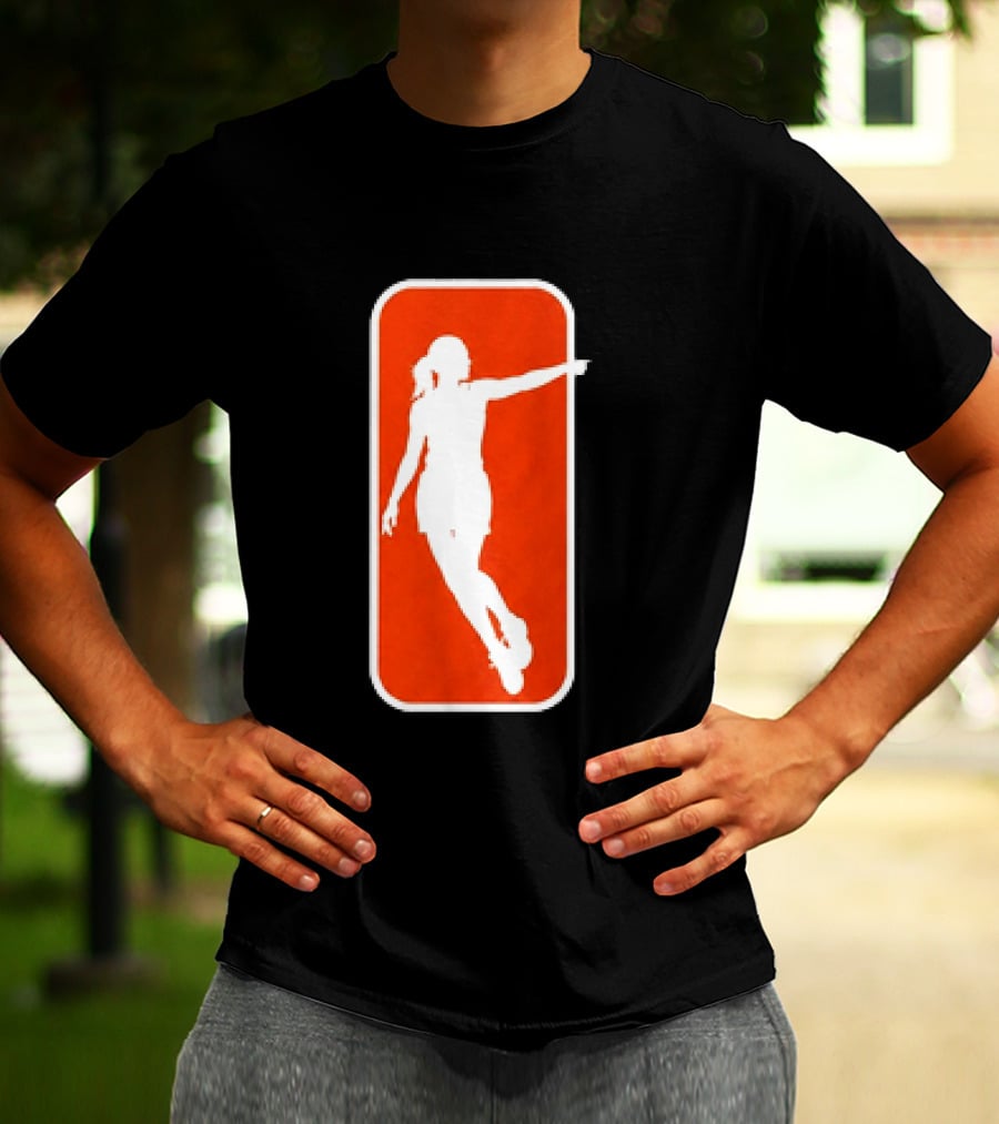 Sophie Cunningham Pointing Pose Red And White T-Shirt