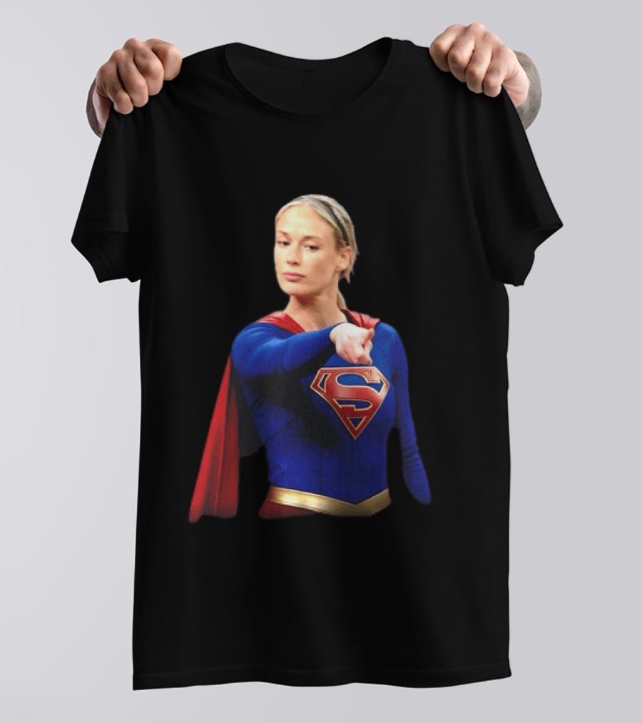 Supergirl Sophie Cunningham Pointing Indiana Fever WNBA T-Shirt