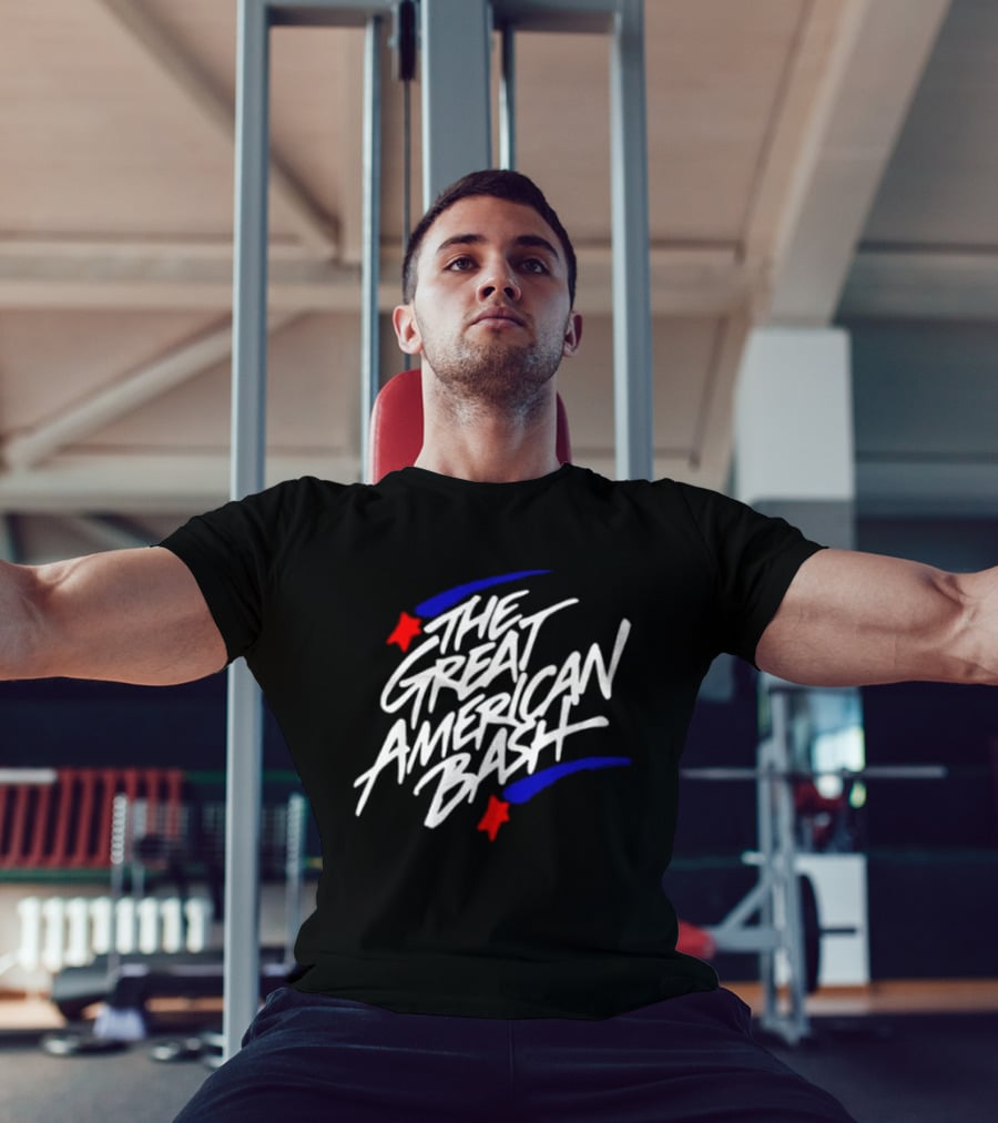 WWE The Great American Bash Wrestling Event Red Star Blue Streaks T-Shirt