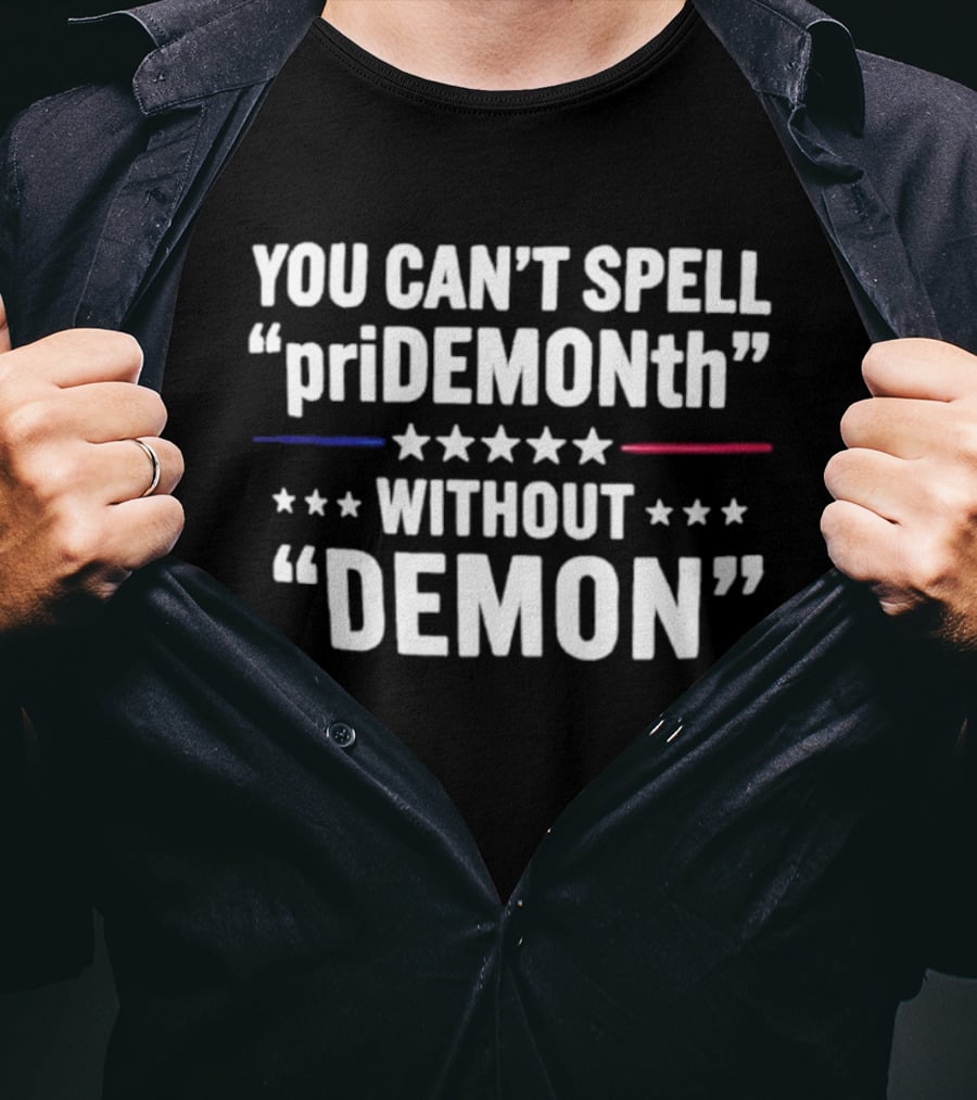 You Can't Spell Pridemonth Without Demon Stars T-Shirt