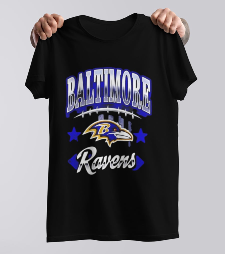 Baltimore Ravens NFL Team Logo And Stars 2026 T-Shirt