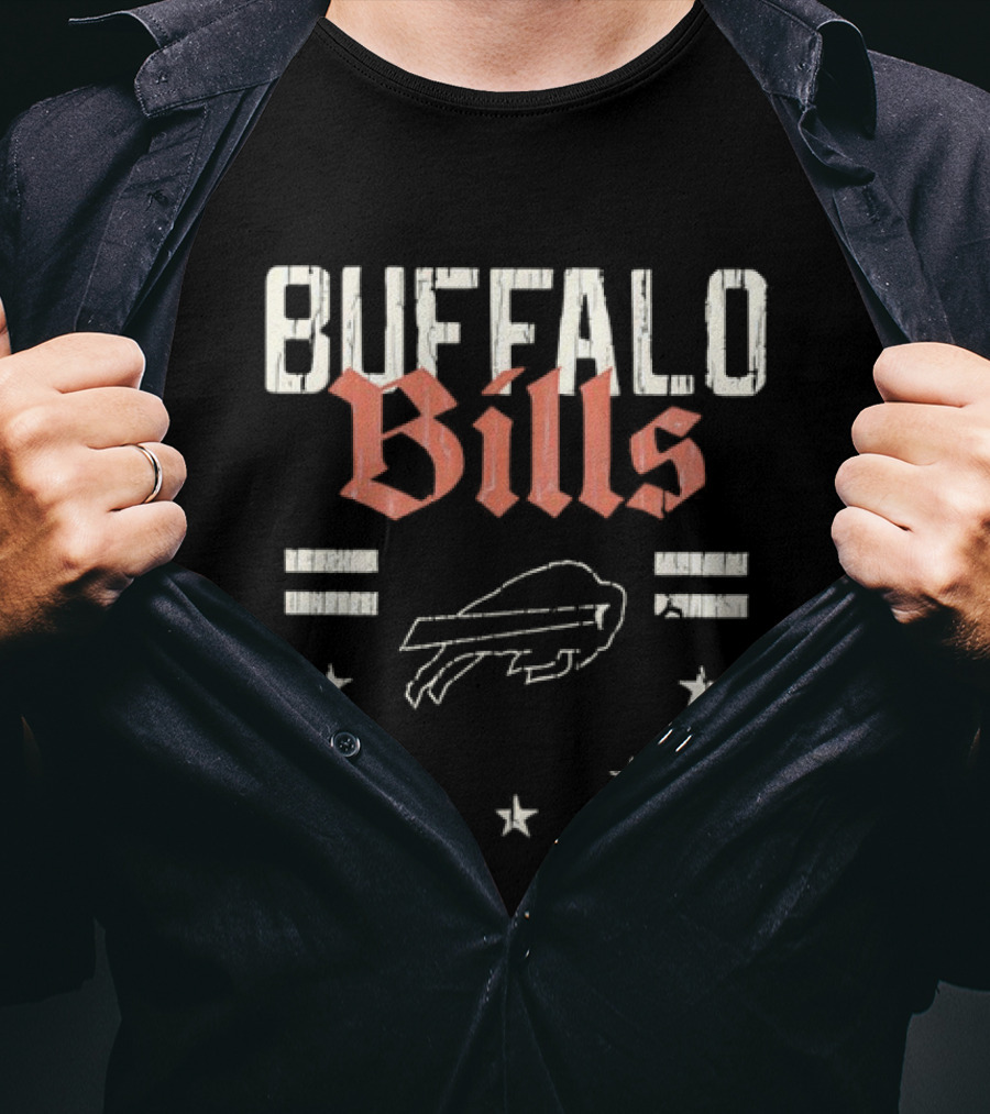 Buffalo Bills Americana Patriotic Stars And Stripes Team Pride T-Shirt